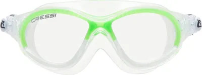 Produktbild von Cressi Mini Cobra Goggles Clear/Lime - Premium Kinder Schwimmbrille mit Separaten Brillengläsern, Klar/Limette - Klar Gläsern, 7-15 Jahre