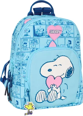 Produktbild von Lässiger Rucksack Snoopy Love Hellblau 25 x 30 x 13 cm