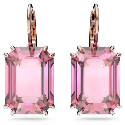 Produktbild von Swarovski Millenia Ohrstecker, Rosé Vergoldete Ohrringe mit Strahlendem Rosafarb