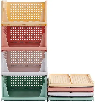 Produktbild von Stapelbare Schubladenbox, 43x33x72cm, Plastik, Kleiderschrank Organizer