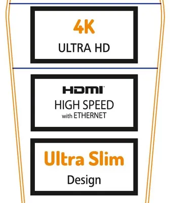 Immagine prodotto di HAMA Cavo HDMI™ ad alta velocità "Ultra-Slim", 4K, spina - spina, Ethernet, 1,0 m (00205074)