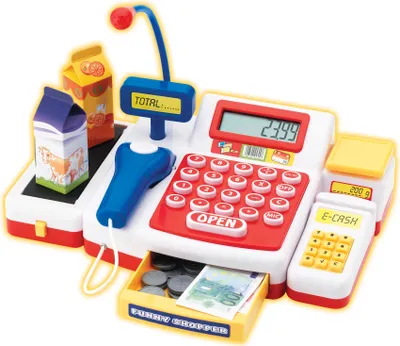 Zdjęcie produktu dla Kasa w supermarkecie ze skanerem (biały/czerwony)