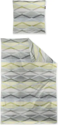 Produktbild von Irisette Mako-Satin Bettwäsche-Garnitur Wave 8610 Farbe salbei Größe 140x200+70x90