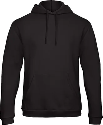 Produktbild von B&C WUI24 | Herren Hooded Sweatshirt / Kängurutasche - Farbe: Black - Größe: 4XL