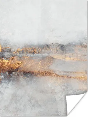 Produktbild von MuchoWow® Poster Nebel - Gold - Abstrakt 120x160 cm - Wandbilder