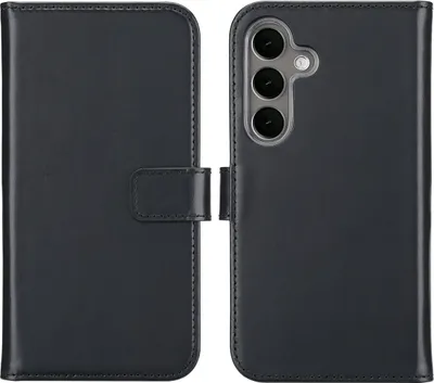 Image de Selencia Bibliothèque en cuir véritable pour le Samsung Galaxy S25 - Noir