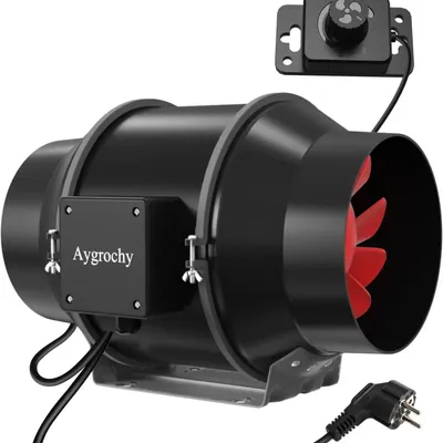 Image de Ventilateur de conduit réglable - 125 mm - 416 m³/h - Moteur EC - Prise européenne - Pour caves, garages et cuisines