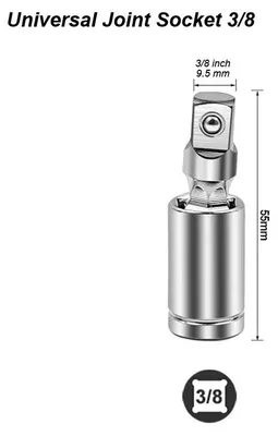 Image de Adaptateur universel pour prises, en acier chromevanadium durable, rotation à 360°, adaptateur de prise de type B