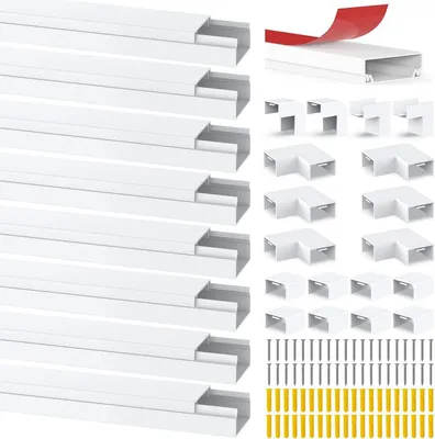 Obrázok produktu pre Solidchoice – Samolepiaci kábelový kanál, 1 meter – 8 kusov