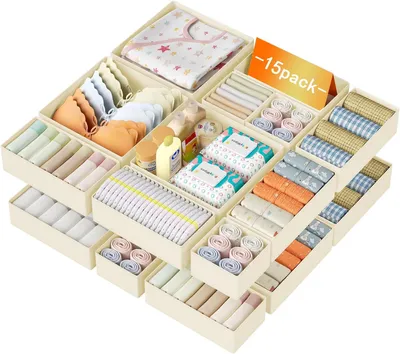 Obrázok produktu pre Solidchoice - 15 skladacích úložných boxov na detské oblečenie