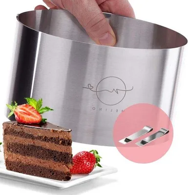 Produktbild von Famanu Tortenring verstellbar 10 cm hoch - Hochwertiger Edelstahl | Ø 16-30 cm (10 cm)