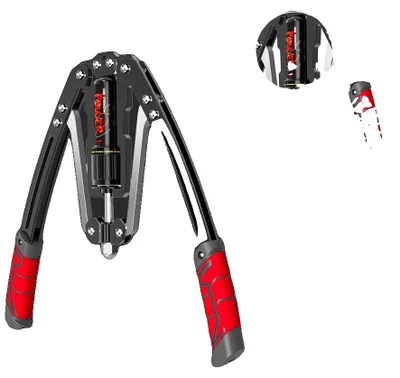 Zdjęcie produktu dla Urządzenie do ćwiczeń, regulowany opór, ergonomiczna konstrukcja, kolor czerwony