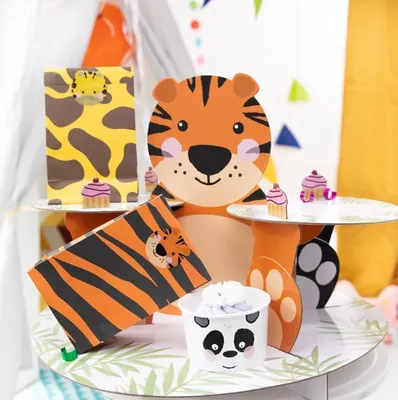 Obrázek produktu pro Papírové sáčky na sladkosti Zvířátka v zoo 4 ks.