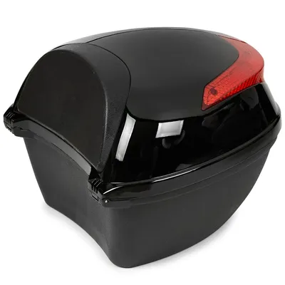 Produktbild von Motorradkoffer Top Case Helmkoffer Rollerkoffer Schwarz Matt mit Reflektor