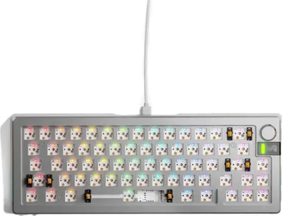 Zdjęcie produktu dla Glorious Gmmk 3 Pro 65% Custom Klawiatura Do Gier - Barebone, Układ Ansi, Srebrny