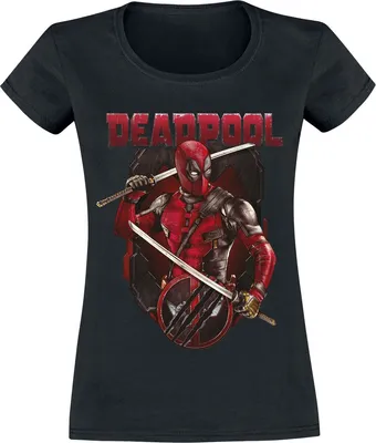 Produktbild von Deadpool T-Shirt Damen 3 - Ready For Deadpool schwarz L