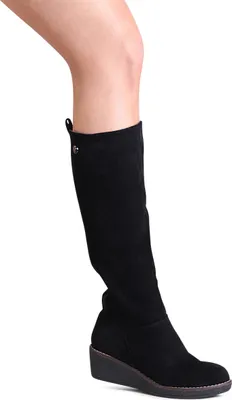 Produktbild von topschuhe24 2943 Damen Keilabsatz Stiefel Plateau Boots , Farbe:Schwarz, Größe:36 EU
