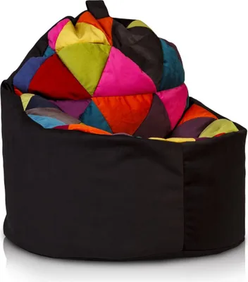Obrázek produktu pro Ecopuf, Yoko, sedací vak Pouf, sedací vak Poufsessel Pufsack pro děti, dospělé, 70 x 75 cm, černý A22