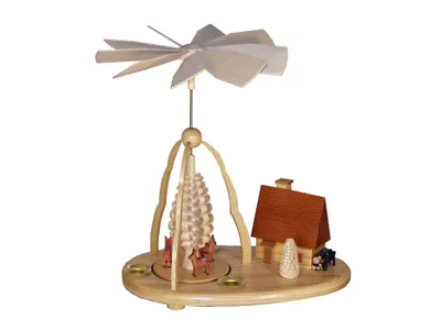 Obrázok produktu pre Stolová pyramída jeleň s domčekom ŠxVx22,5x24x14cm NOVINKA