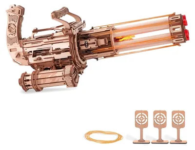 Produktbild von Rotierendes Maschinengewehr - LQA01 - 3D-Holzpuzzle - Bausatz - Nicht elektrisch - Ab 14 Jahren - Unisex