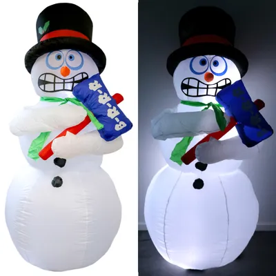 Produktbild von Tronje, aufblasbarer XL Schneemann, 180cm, Zitterfunktion, 3 LEDs, Gebläse, Netzteil