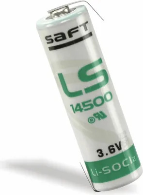 Produktbild von SAFT Lithium-Batterie LS 14500-CNR AA, mit Lötfahne, 3,6 V-, 2600 mAh