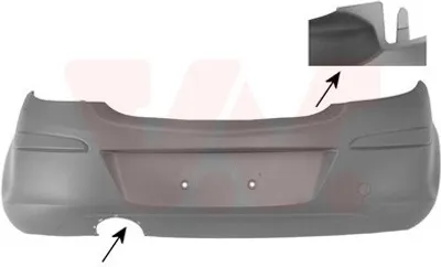 Produktbild von VAN WEZEL Heckstoßstange Stoßfänger Hinten für OPEL Corsa D Schrägheck (S07) Corsa D Kastenwagen (S07)