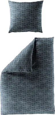 Produktbild von Bierbaum Mako Satin Bettwäsche 135x200cm 2 tlg. Zebrakaros Anthrazit Grau