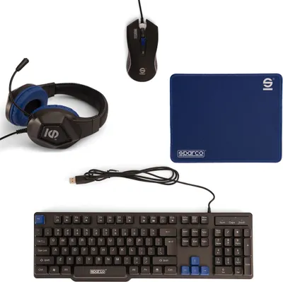 Immagine prodotto di Confezione gioco Sparco SPGAMEKITESP Qwerty spagnolo