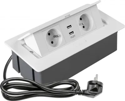 Obrázok produktu pre GTV Zásuvka výklopná 2x230+USB (50088) GTV-PBSU+USB biela