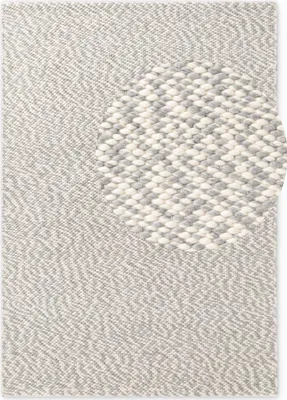 Produktbild von Elle Decoration Lyon Wollteppich Beans Natur Creme Grau