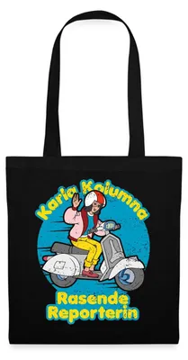 Produktbild von Spreadshirt Karla Kolumna Rasende Reporterin Stoffbeutel, One size, Schwarz