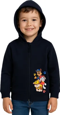 Produktbild von Paw Patrol Sweatjacke für Jungen - Kinder Kapuzenpullover mit Reißverschluss Hoodie Blau 110-116