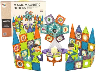 Produktbild von 3D Magnetische Bauklötze Riesenrad 155 Stück