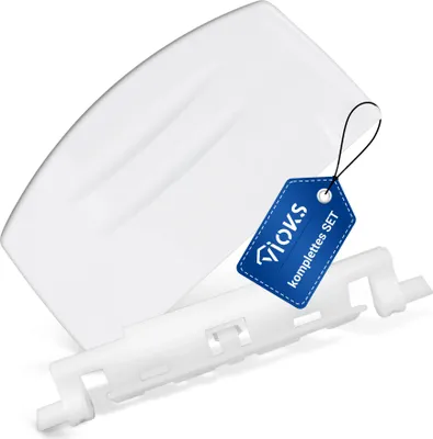 Produktbild von Türgriff Set wie Beko 4244570100 + Türgrifffeder für Gefrierfach in Kühlschrank