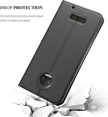 Produktbild von Cadorabo Handyhülle für Motorola MOTO Z Schutz Hülle in Schwarz Cover Etui Book Case Booklet