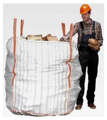Produktbild von 10 Stück Big Bag für Holz | Atmungsaktiv 90x90x110 für 1m³ | Ohne Holz, Nur Ein Sack | Transport | SWL 1500KG | Geeignet als Brennholztasche