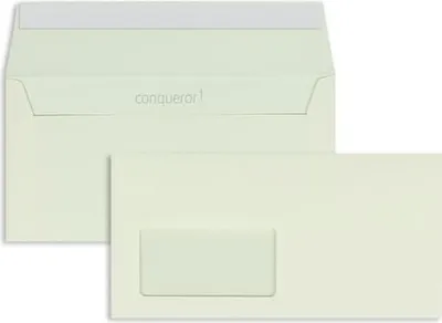 Produktbild von Briefumschläge Conqueror Smooth CX22 DL 120g/qm HK Fenster VE=500 St. perlmutt