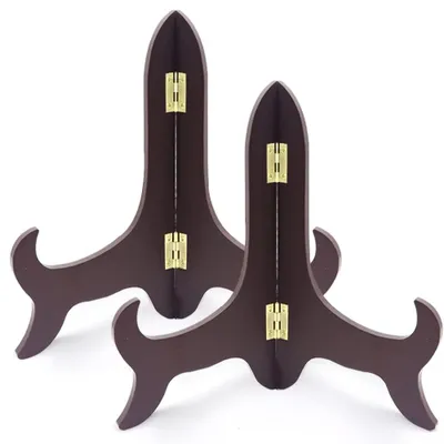 Immagine prodotto di Supporto in legno per esporre piatti o decorazioni - 25 cm, confezione da 2 pezzi