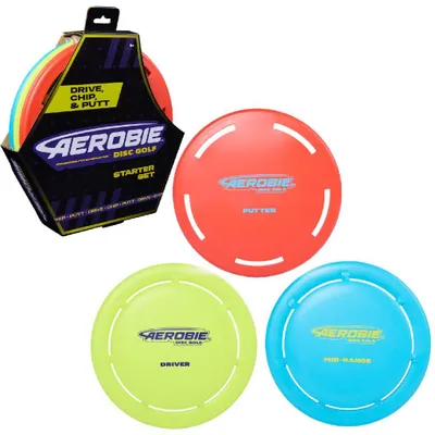 Productafbeelding van Discgolf schijf, Aerobie Discgolf startset, artikelnummer 6075988, meerkleurig, afmetingen: 21 x 21 x 1 cm