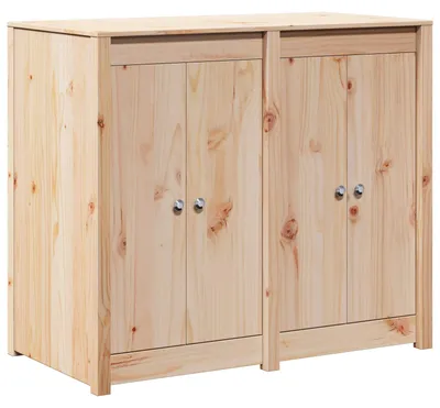 Image de Armoire de cuisine extérieure MEPPEL, bois de douglas naturel, 106 x 55 x 92 cm