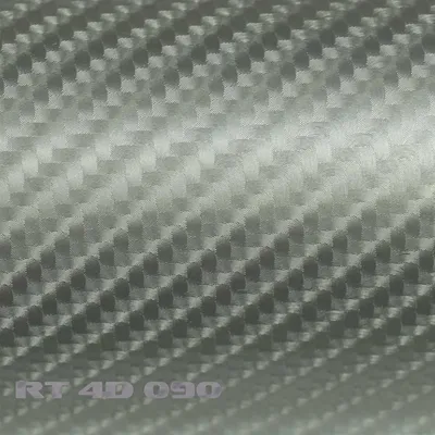 Produktbild von (6,57€/m²) Rapid Teck® 4D Carbon Folie Glanz Silbergrau Autofolie 152 cm Breite Laufmeterware selbstklebende Folie mit Luftkanälen Auto Folie Carbonfolie Hologramm