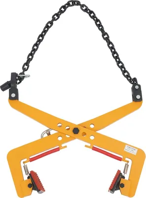 Produktbild von Hebeklemme, 350 kg Tragfähigkeit, Scherengriff-Design, Orange