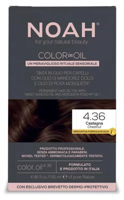 Image de Noah, Color In Oil, coloration permanente pour cheveux, colorant, nuance 4.36 (châtain), 135 ml