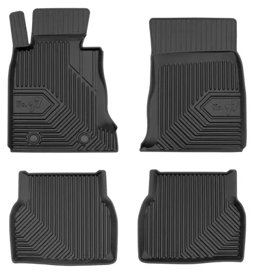 Image de Tapis de sol en caoutchouc pour BMW Série 5 E39 1995-2003 – 4 pièces, noirs, sur mesure