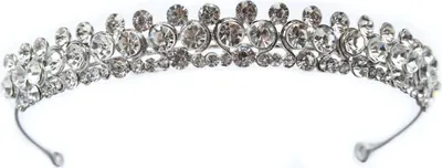Produktbild von Luxus Strass Diadem Tiara in silber für die Hochzeitsbraut