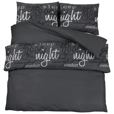 Immagine prodotto di vidaXL Set di biancheria da letto nera 140x200 cm in cotone
