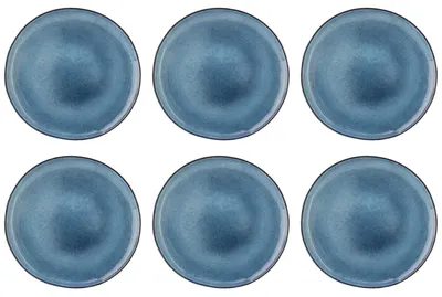 Produktbild von 6x Speiseteller SANDRINE blau D. 28,5cm H. 2,5cm Keramik Bloomingville