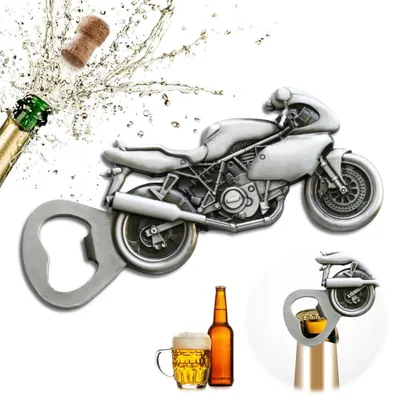 Vintage Motorrad-Flaschenöffner aus Zinklegierung, 1 Stück