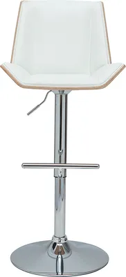 Produktbild von Miliboo - Design-Barhocker weiß und helles Holz MELKIOR